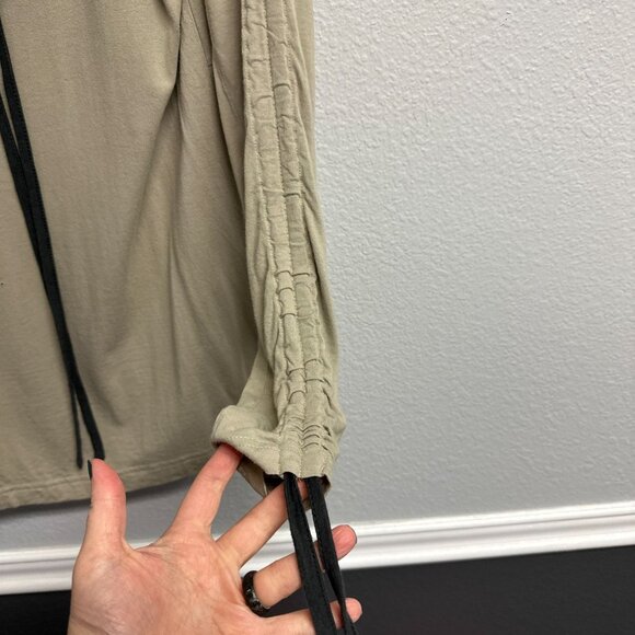 Jonny Cota Mens Drawstring Long Sleeve Shirt In Bone  Bamboo Blend Size Small - Picture 6 of 7